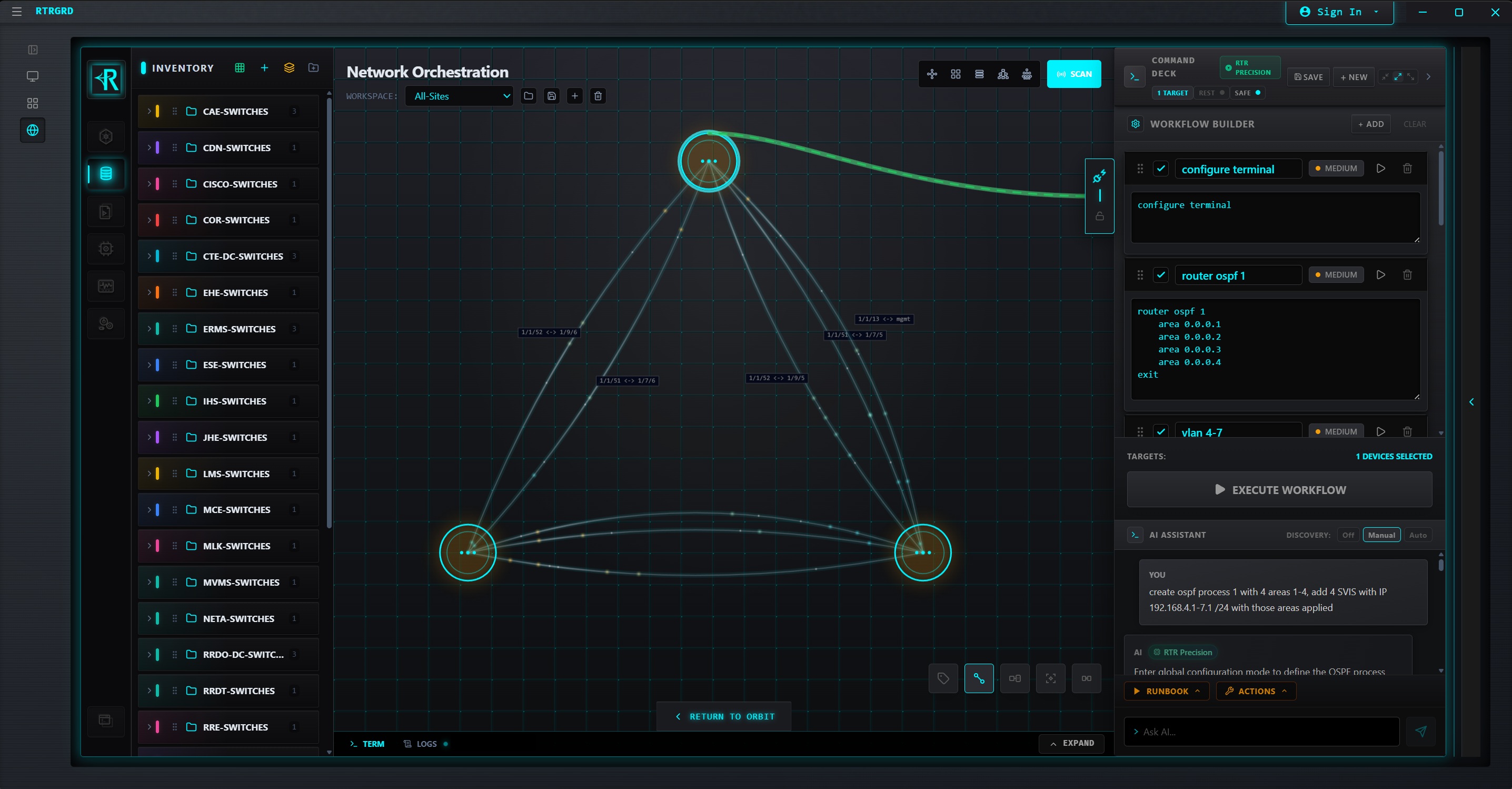 Workflow Builder with Command Deck